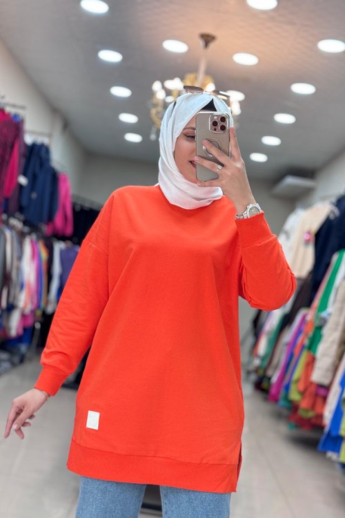 30644 BASIC TUNİK  Turuncu