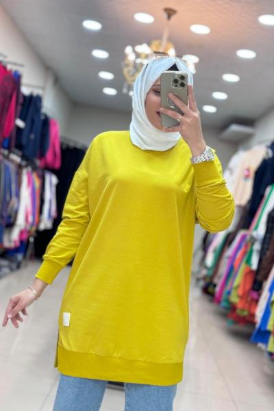 30644 BASIC TUNİK  Yağ Yeşili