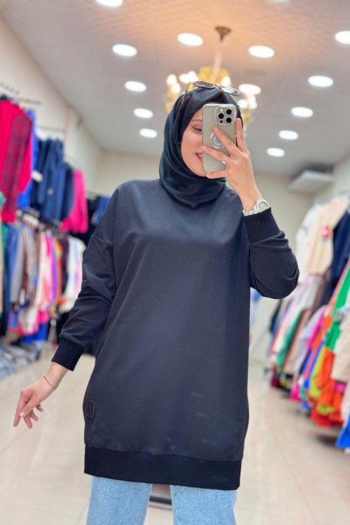 30644 BASIC TUNİK  Siyah