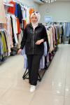 3093 PAYET GARNİ DETAYLI TAKIM Siyah