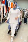 3094 PUL İŞLEMELİ SWEATSHIRT Ekru