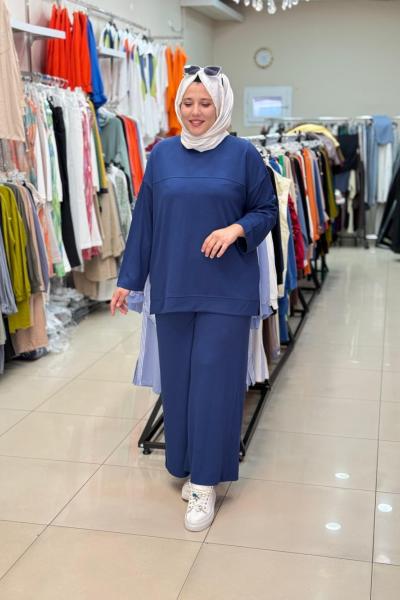 3135 ROBASI DİKİŞ DETAYLI  TAKIM Lacivert