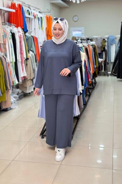 3135 ROBASI DİKİŞ DETAYLI  TAKIM Füme