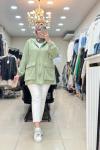 3202 CEPLİ SWEAT CEKET  Mint Yeşili