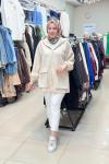 3202 CEPLİ SWEAT CEKET  Bej