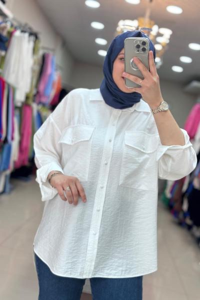 32984 İKOLL GÖMLEK Beyaz