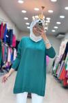 34052 SOĞUK İPLİK MERSERİZE TUNİK  Zümrüt
