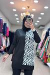 35022 ZEBRA DESENLİ TRİKO Siyah