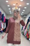 35022 ZEBRA DESENLİ TRİKO Kahverengi