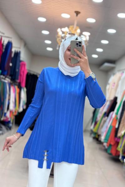 35041 SOĞUK MERSERİZE TRİKO Saks Mavisi