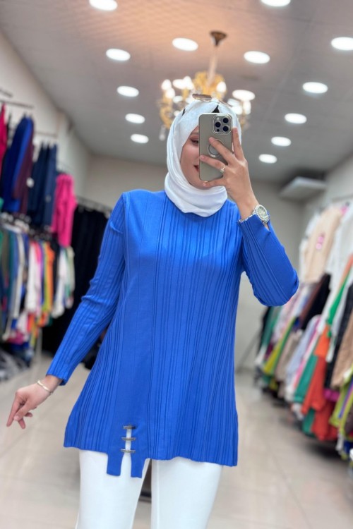 35041 SOĞUK MERSERİZE TRİKO Saks Mavisi