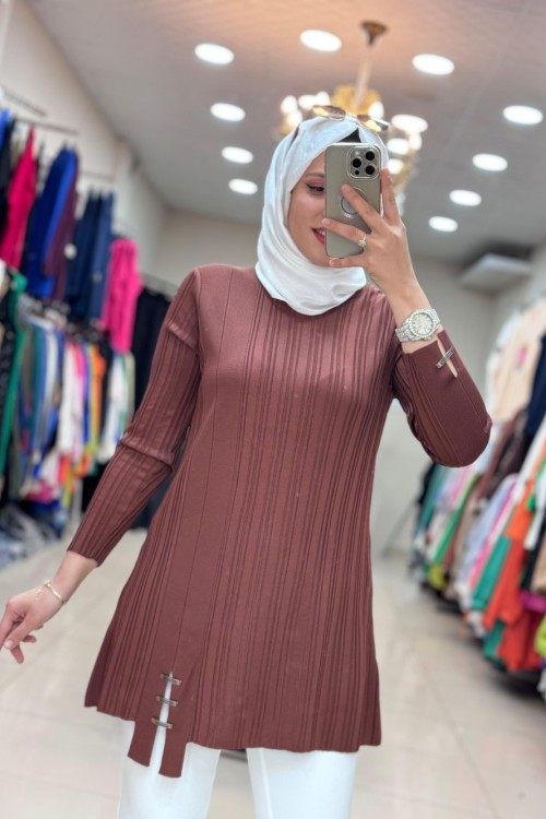 35041 SOĞUK MERSERİZE TRİKO Kahverengi