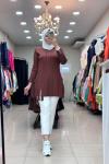35041 SOĞUK MERSERİZE TRİKO Kahverengi