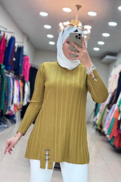 35041 SOĞUK MERSERİZE TRİKO Yağ Yeşili