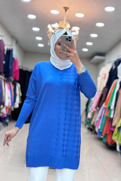 35062 KAZ AYAKLI SOĞUK İPLİK MERSERİZE  Saks Mavisi