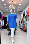 35062 KAZ AYAKLI SOĞUK İPLİK MERSERİZE  Saks Mavisi