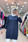 35062 KAZ AYAKLI SOĞUK İPLİK MERSERİZE  Lacivert