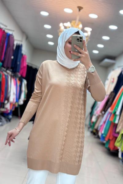 35062 KAZ AYAKLI SOĞUK İPLİK MERSERİZE  Camel