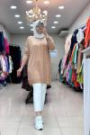 35062 KAZ AYAKLI SOĞUK İPLİK MERSERİZE  Camel