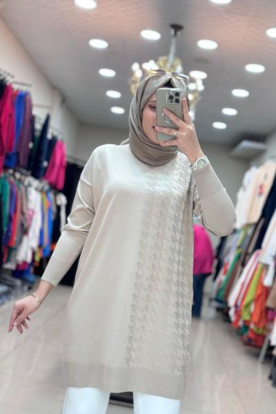 35062 KAZ AYAKLI SOĞUK İPLİK MERSERİZE  Taş Rengi