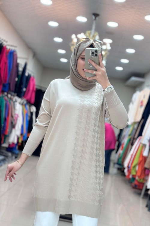 35062 KAZ AYAKLI SOĞUK İPLİK MERSERİZE  Taş Rengi