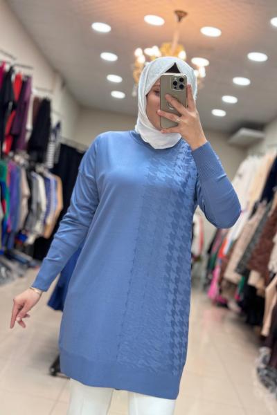 35062 KAZ AYAKLI SOĞUK İPLİK MERSERİZE  Açık Mavi