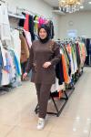 3514 OYSHO LEOPAR TAKIM Kahverengi
