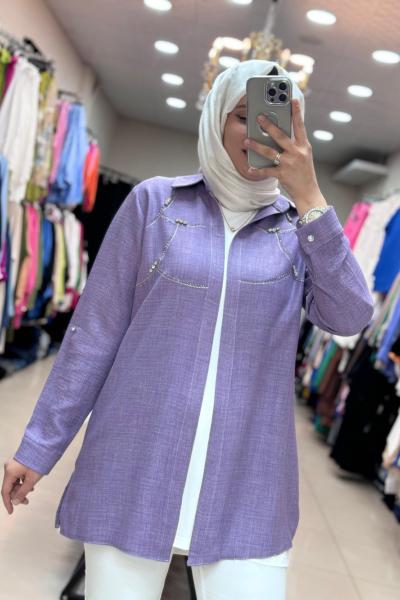 3703 İÇLİKLİ İKİLİ TAKIM Lila