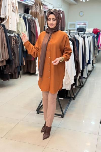 4148 JAKARLI GÖMLEK Tarçın