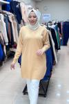 4208 DÜZ MERSERİZE TUNİK Taba