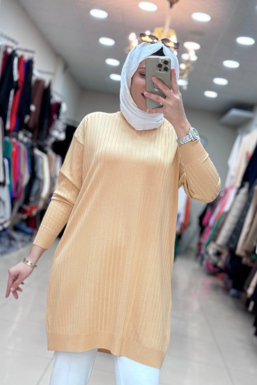 4212 GÜNER MERSERİZE TUNİK Vizon