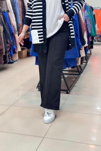 4492 PALAZZO KOT PANTOLON Siyah