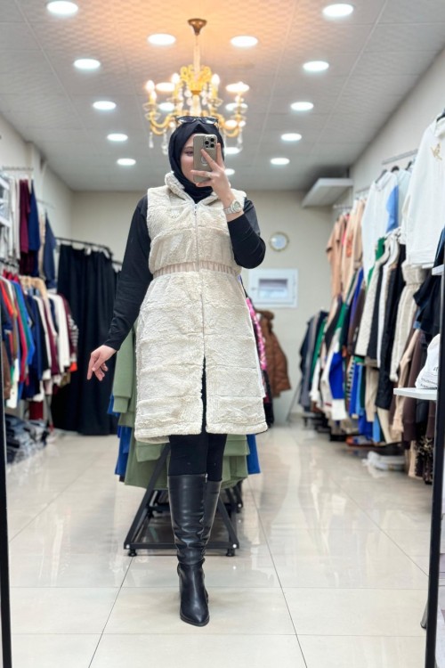 4504 KÜRK YELEK Taş Rengi