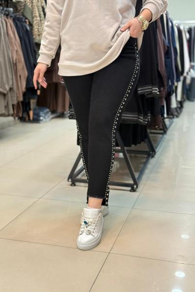 4601 ZIMBA TAŞLI KOT PANTOLON Siyah