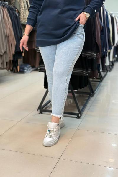 4601 ZIMBA TAŞLI KOT PANTOLON BUZ MAVİ