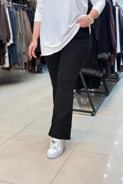 4690 İSPANYOL KOT PANTOLON Siyah