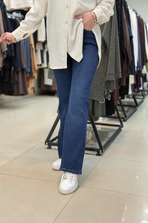 4690 İSPANYOL KOT PANTOLON Lacivert