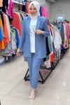 5205 BLAZER TAKIM KOT MAVİ