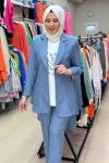 5205 BLAZER TAKIM KOT MAVİ