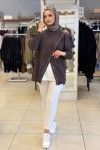 5339 Fermuar detaylı SweatShirt Acı Kahve