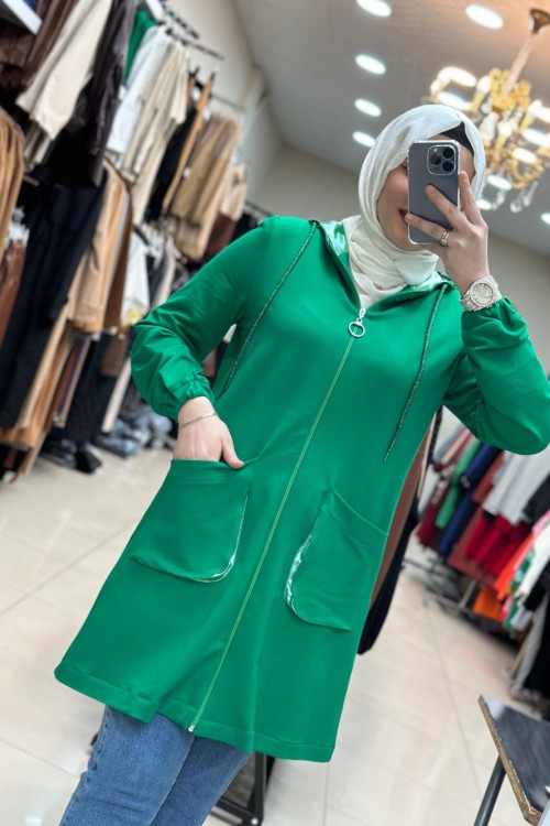 5540 Penye Ceket Yeşil  Yeşil