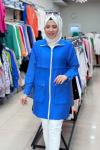 5552 KETEN CEKET Saks Mavisi