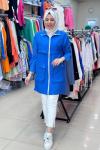 5552 KETEN CEKET Saks Mavisi
