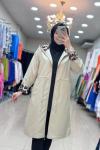5555 KOL LEOPAR DETAYLI TRENÇ  Taş Rengi