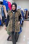 5565 LEOPAR PELUŞ CEKET Siyah