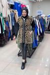 5565 LEOPAR PELUŞ CEKET Siyah