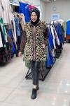 5565 LEOPAR PELUŞ CEKET Kahverengi