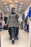 5575 LEOPAR ANGORA CEKET  Leopar