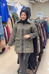 5575 LEOPAR ANGORA CEKET  Leopar
