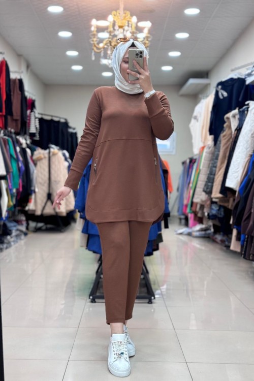 6514 NOŞYO TAKIM  Kahverengi